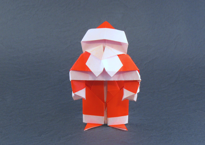 Origami Santa Claus by David Brill folded by Gilad Aharoni