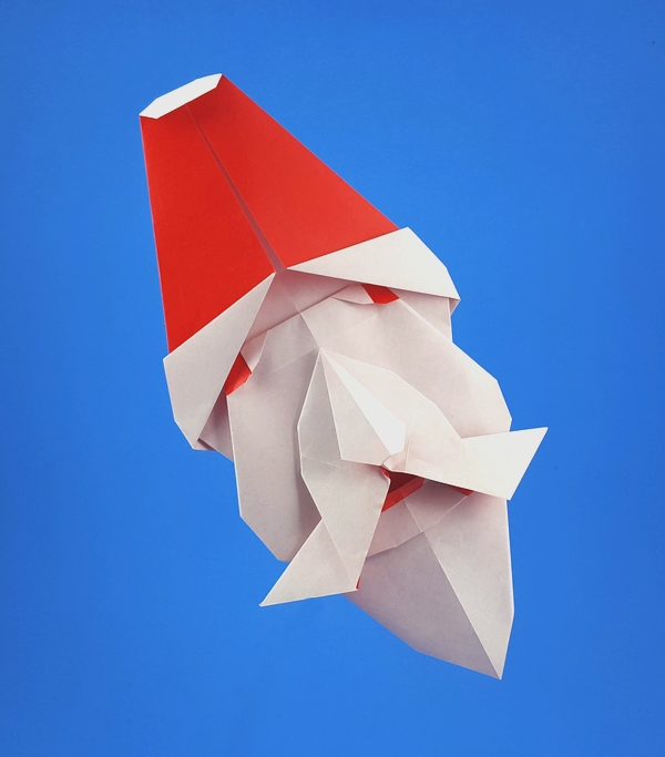 Origami Santa Claus by Taichiro Hasegawa folded by Gilad Aharoni