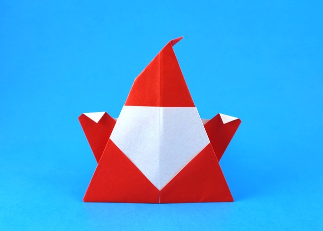 Origami Santa Claus by Kobayashi Kazuo folded by Gilad Aharoni