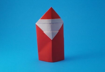 Origami Santa Claus by Matsuno Yukihiko folded by Gilad Aharoni