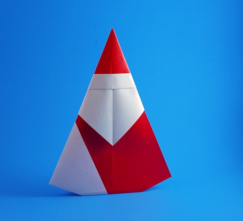 Origami Santa Claus by Matsuno Yukihiko folded by Gilad Aharoni