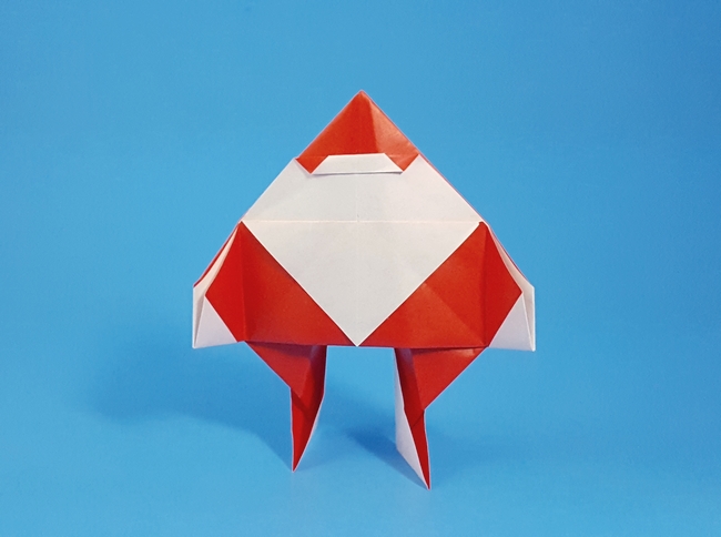 Origami Santa Claus by Katsushi Nosho folded by Gilad Aharoni