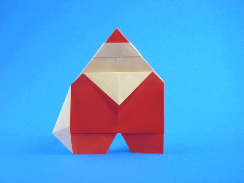 Origami Santa Claus by Katsushi Nosho folded by Gilad Aharoni