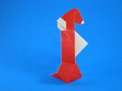 Origami Santa Claus by Katsushi Nosho folded by Gilad Aharoni