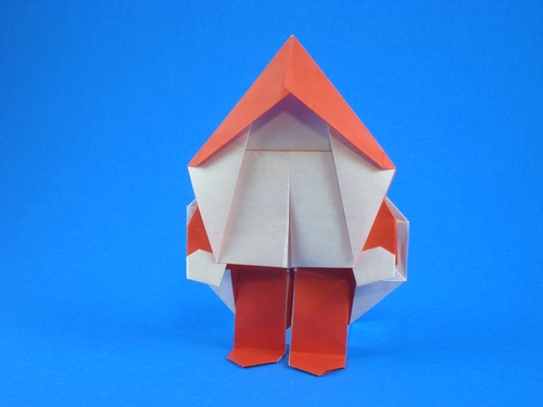 Origami Santa Claus by Katsushi Nosho folded by Gilad Aharoni