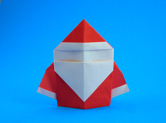 Origami Santa Claus 2 by Fumiaki Shingu folded by Gilad Aharoni