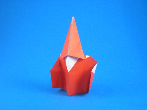 Origami Santa Claus by Akira Yoshizawa folded by Gilad Aharoni