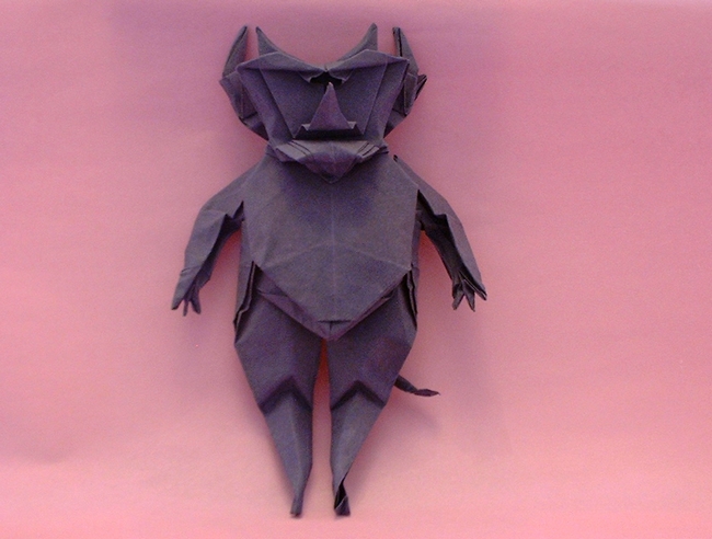 Origami Satyr by Fernando Gilgado Gomez folded by Gilad Aharoni