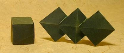 Origami Three diamonds by Mike Thomas folded by Gilad Aharoni