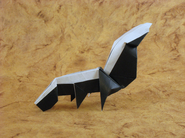 Origami Skunk by Aaron Einbond folded by Gilad Aharoni