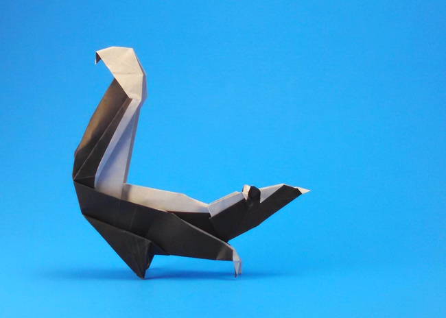 Origami Skunk by Fred Rohm folded by Gilad Aharoni