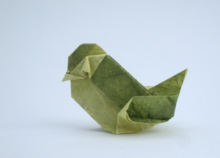 Origami Sparrow by Kunihiko Kasahara folded by Gilad Aharoni