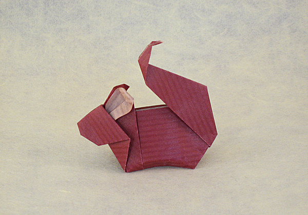 Origami Squirrel by Kunihiko Kasahara folded by Gilad Aharoni