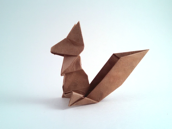 Origami Squirrel by Fumiaki Kawahata folded by Gilad Aharoni