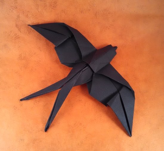 Origami Swallow by Mindaugas Cesnavicius folded by Gilad Aharoni