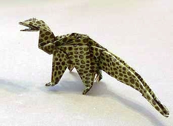 Origami Thecodontosaurus by Fumiaki Kawahata folded by Gilad Aharoni