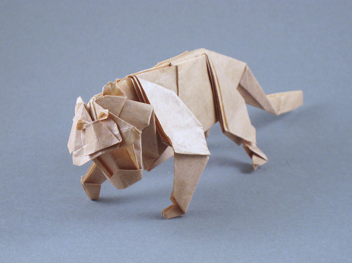 Origami Tiger by Seiji Nishikawa folded by Gilad Aharoni