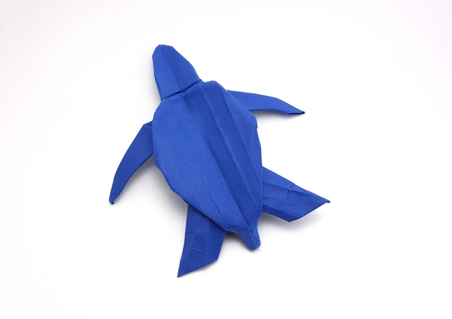 Origami Leatherback sea turtle by Michael G. LaFosse folded by Gilad Aharoni