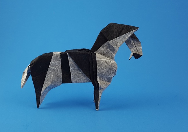Origami Zebra by Wei Lin Chen folded by Gilad Aharoni