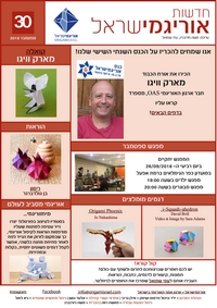 Cover of OrigamIsrael Newsletter 30