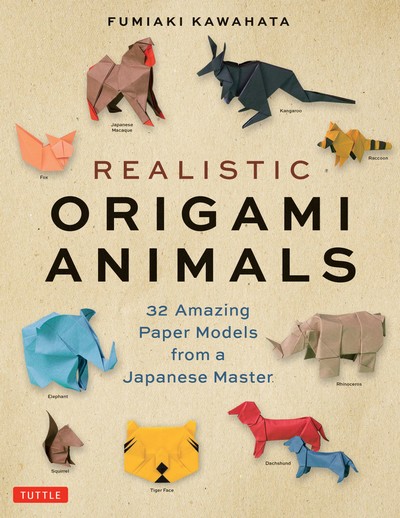 Cover of Realistic Origami Animals by Fumiaki Kawahata