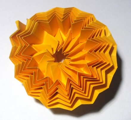 Origami Zinnia by Aldo Marcell on giladorigami.com