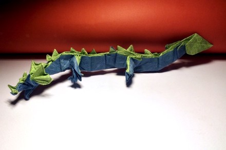 Origami Azure dragon by Xiaoyang1999 on giladorigami.com