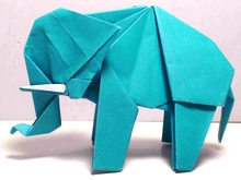 Origami Elephant by George Rhoads on giladorigami.com