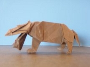 Origami Hippopotamus by John Montroll on giladorigami.com