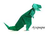 Origami Tyrannosaurus by John Montroll on giladorigami.com