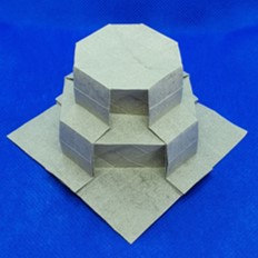 Origami Shaped pyramid by Eli Bogo Barel on giladorigami.com
