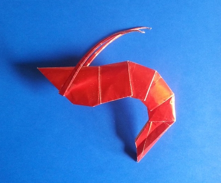 Origami Shrimp by Joseph Fleming on giladorigami.com