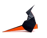 Origami Witch on a broomstick by Paul Jackson on giladorigami.com