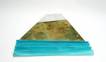 Origami Mount Fuji and the sea by Takekawa Seiryo on giladorigami.com