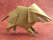 Origami Wild boar by Miyajima Noboru on giladorigami.com