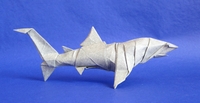 Origami Blue shark by John Montroll on giladorigami.com