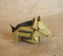 Origami Boar piglet by Kamei Kohe on giladorigami.com