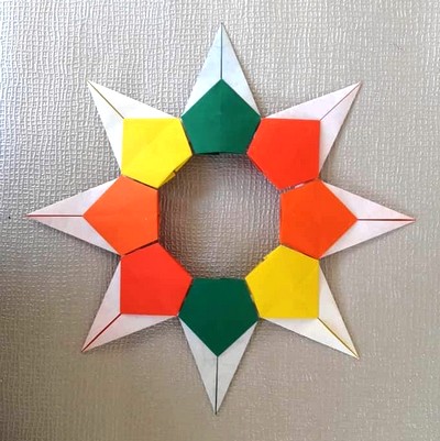 Origami Pentagon star by Mahyar Hossein Khani on giladorigami.com