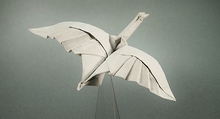 Origami Greylag goose in flight by Gerard Ty Sovann on giladorigami.com