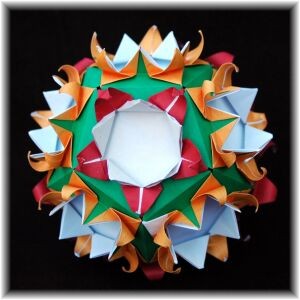 Origami Flower Dodecahedron 2 by Meenakshi Mukerji on giladorigami.com
