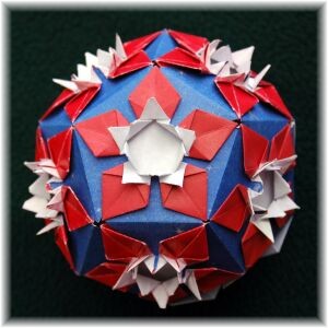 Origami Flower Dodecahedron 3 by Meenakshi Mukerji on giladorigami.com
