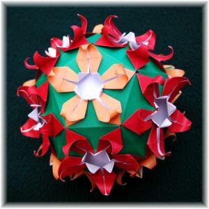Origami Flower Dodecahedron by Meenakshi Mukerji on giladorigami.com
