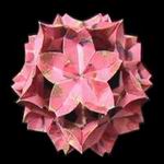 Origami Cherry blossom ball for Princess Masako by Toshikazu Kawasaki on giladorigami.com