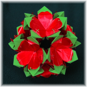Origami Layered Poinsettia by Meenakshi Mukerji on giladorigami.com