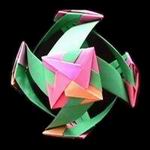 Origami Santiago flower ball by Mette Pederson on giladorigami.com