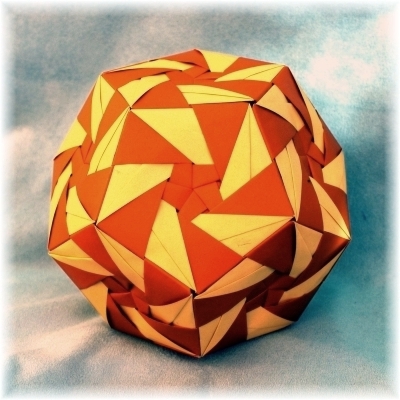 Origami Vortex Dodecahedron Variation by Meenakshi Mukerji on giladorigami.com
