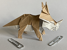 Origami Styracosaurus by Chen Xiao on giladorigami.com