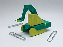Origami Power shovel (Poclain) by Kim Jin Woo on giladorigami.com