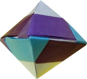 Origami Double tetrahedron by Yossi Nir on giladorigami.com