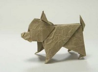Origami Puppy by Fujikura Atsuo (Okiba) on giladorigami.com